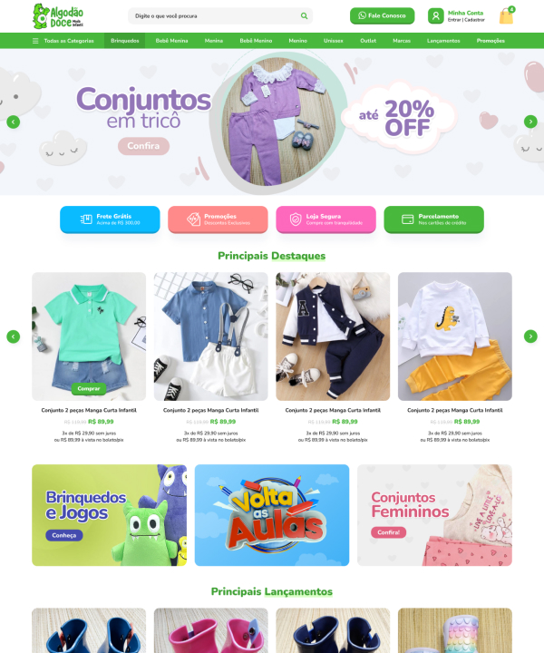 Algodão Doce Moda Infantil